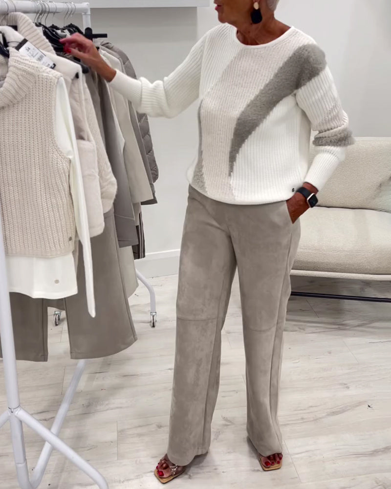 Crew Neck Comfortable Casual Sweater