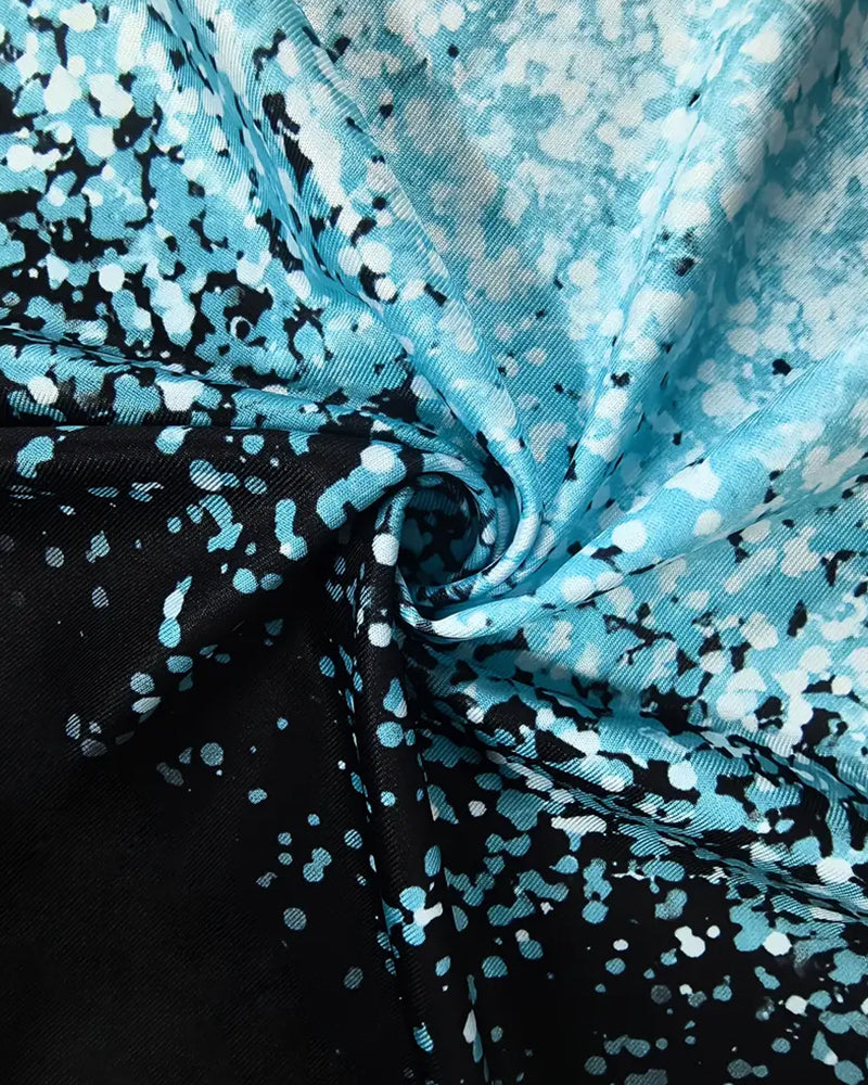 Sleeveless V-Neck Butterfly Print Dress