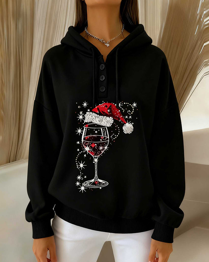 Long-Sleeved Wine Glass Hoodie