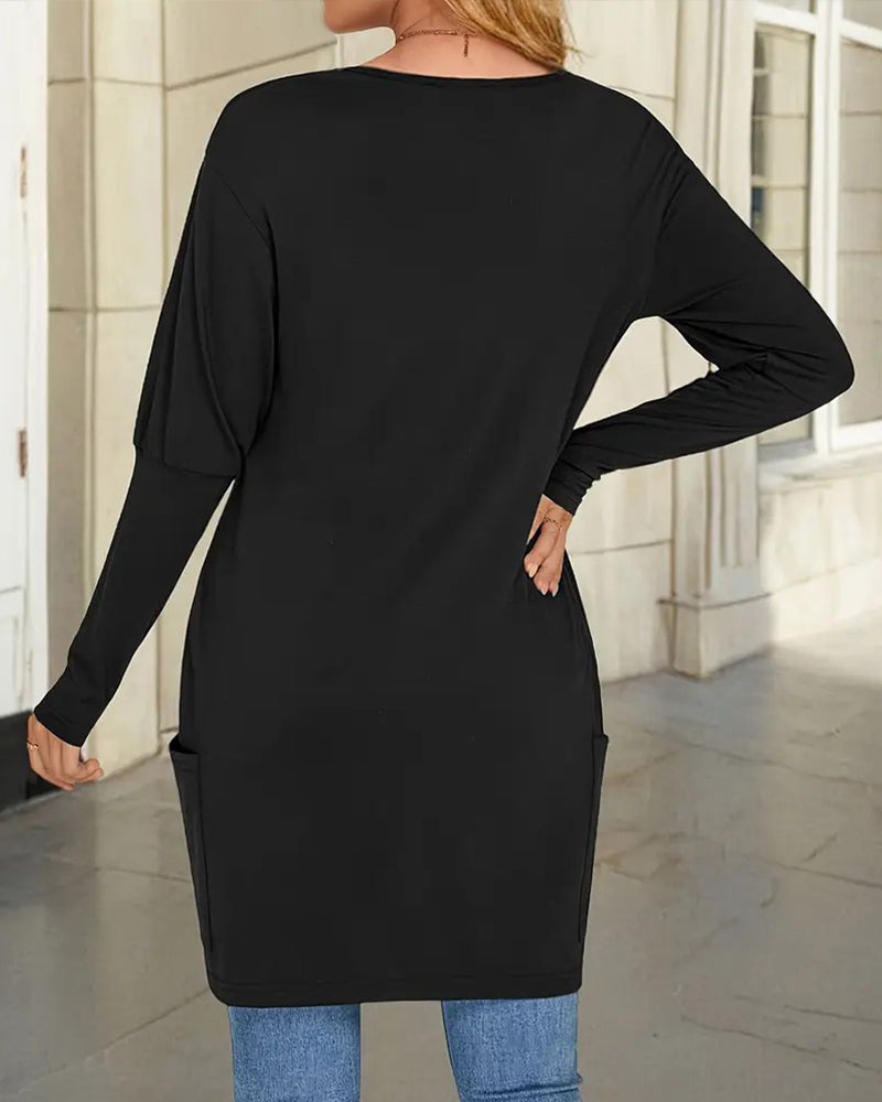 V-Neck Loose Casual Top