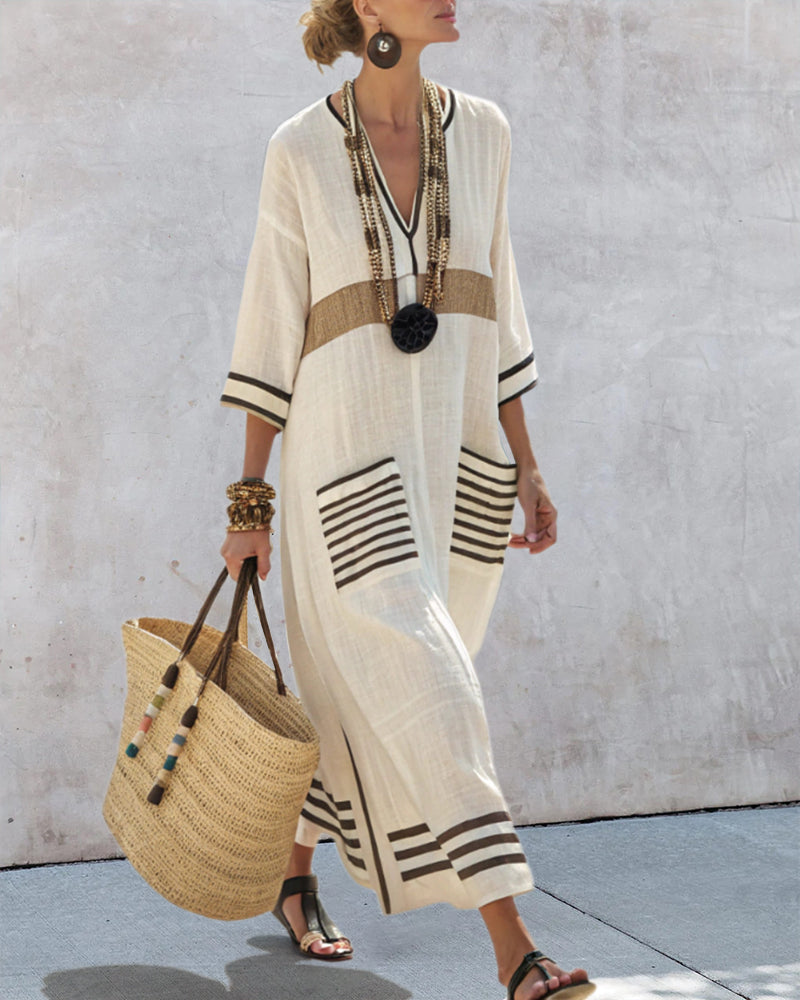 Holiday Contrast Loose Dress