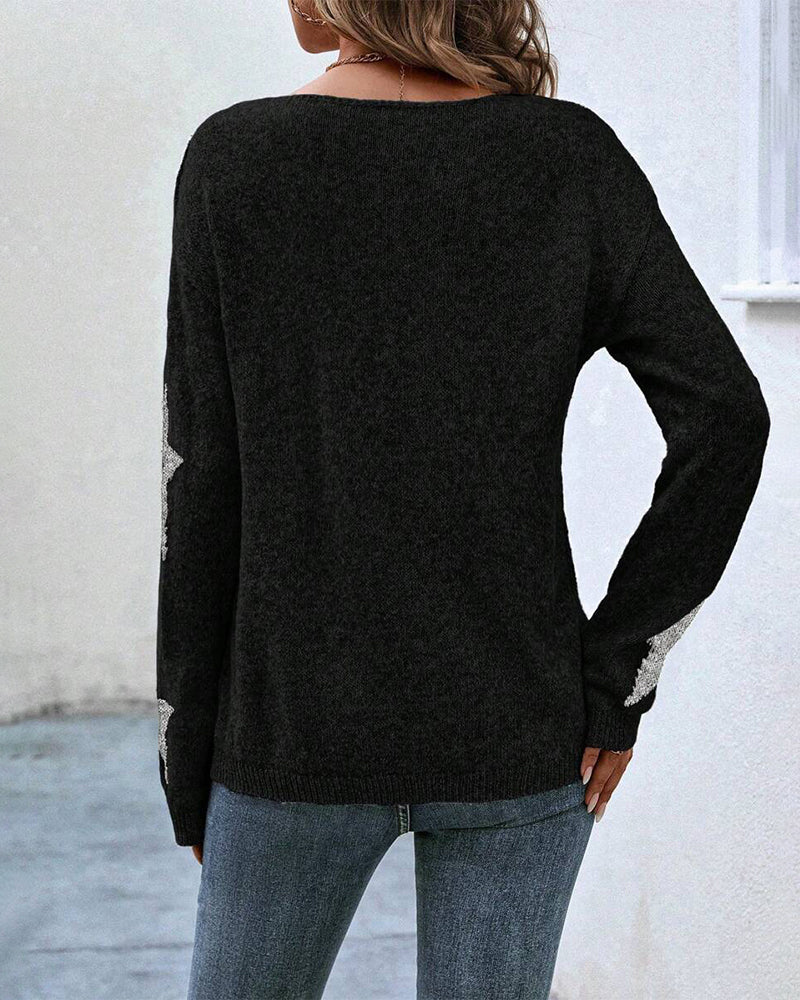 Fashionable Five-Pointed Star Pullover