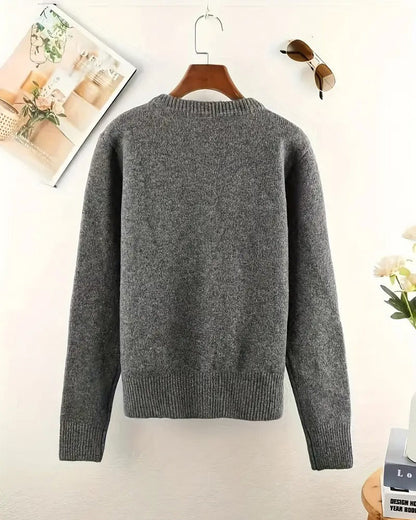 Casual Solid Color Long-Sleeved Cardigan