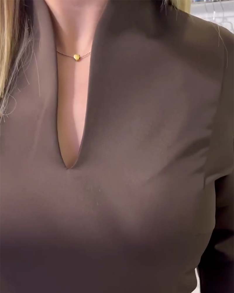 Elegant Stand Collar Straight Dress