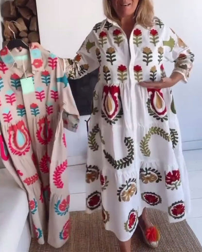 Floral Graphic Print Dress