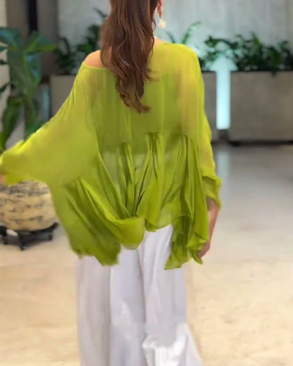 Temperament Solid Color Fashionable Blouse