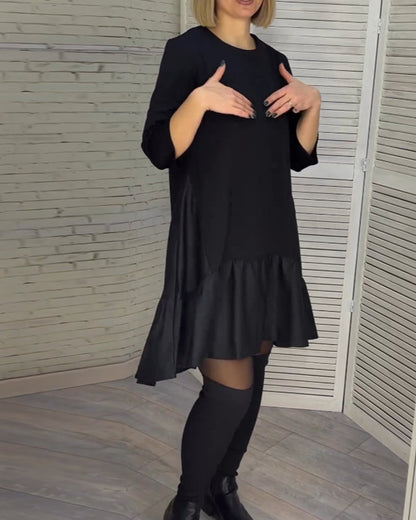 Round neck elegant dress