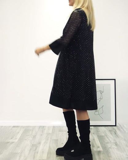 Shiny Loose Mesh Dress