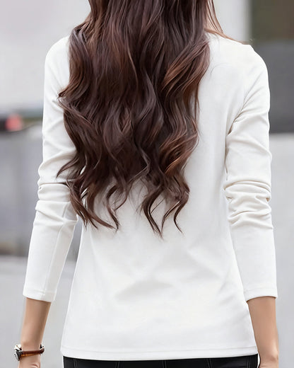 Slim Fit Pleated Long Sleeve Top