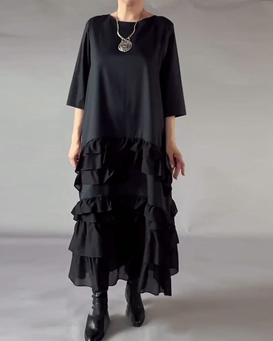 Round Neck Double-Layered Dress