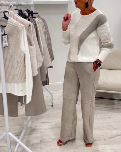 Crew Neck Comfortable Casual Sweater