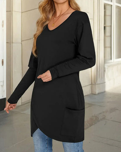 V-Neck Loose Casual Top
