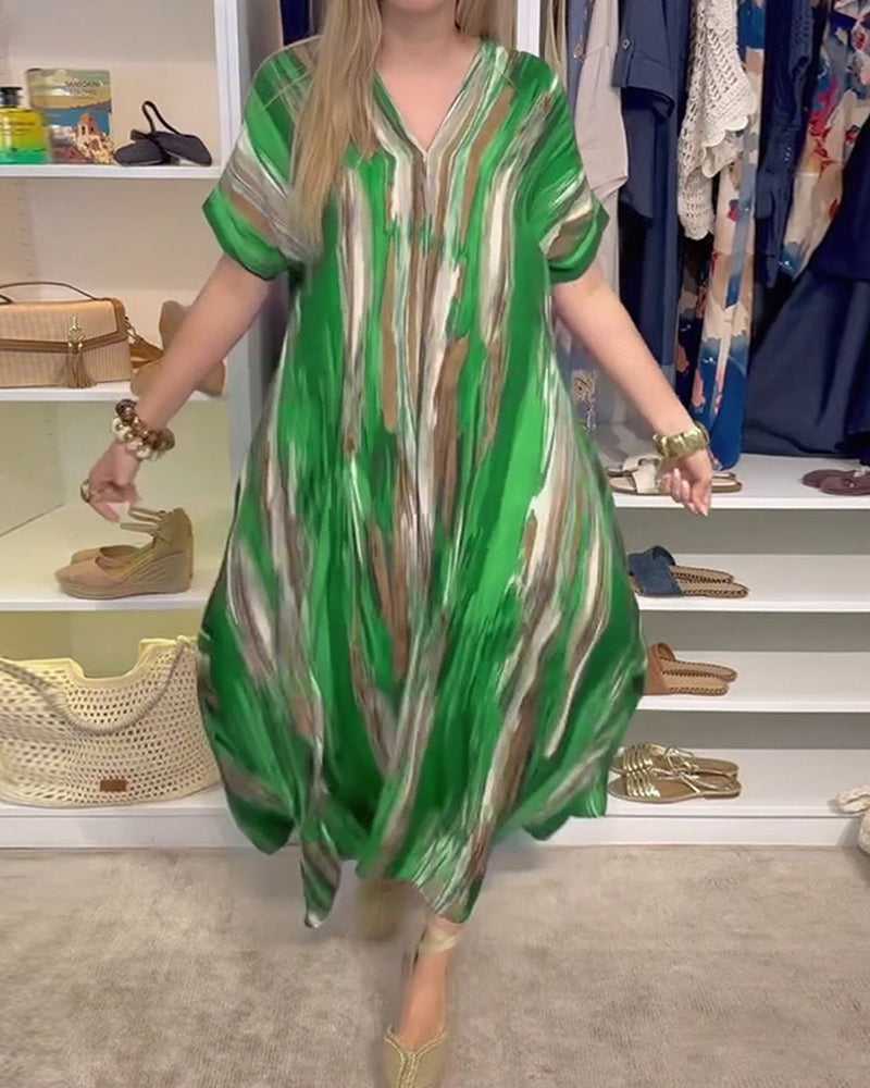 Casual Loose V-Neck Dress