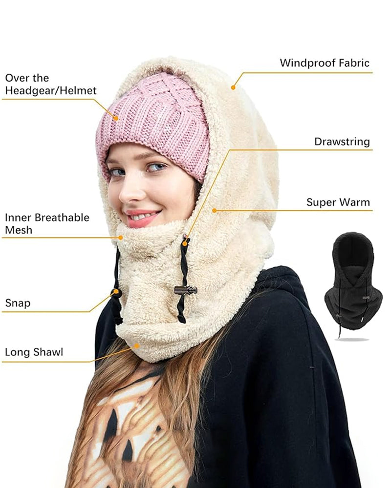 Sherpa hood ski mask