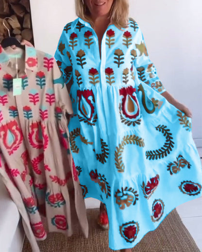 Floral Graphic Print Dress