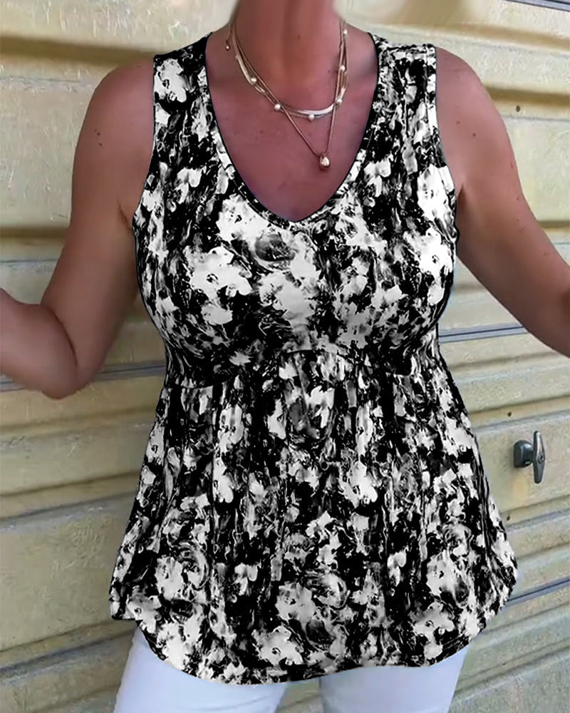 Sexy Printed Sleeveless Tank Top