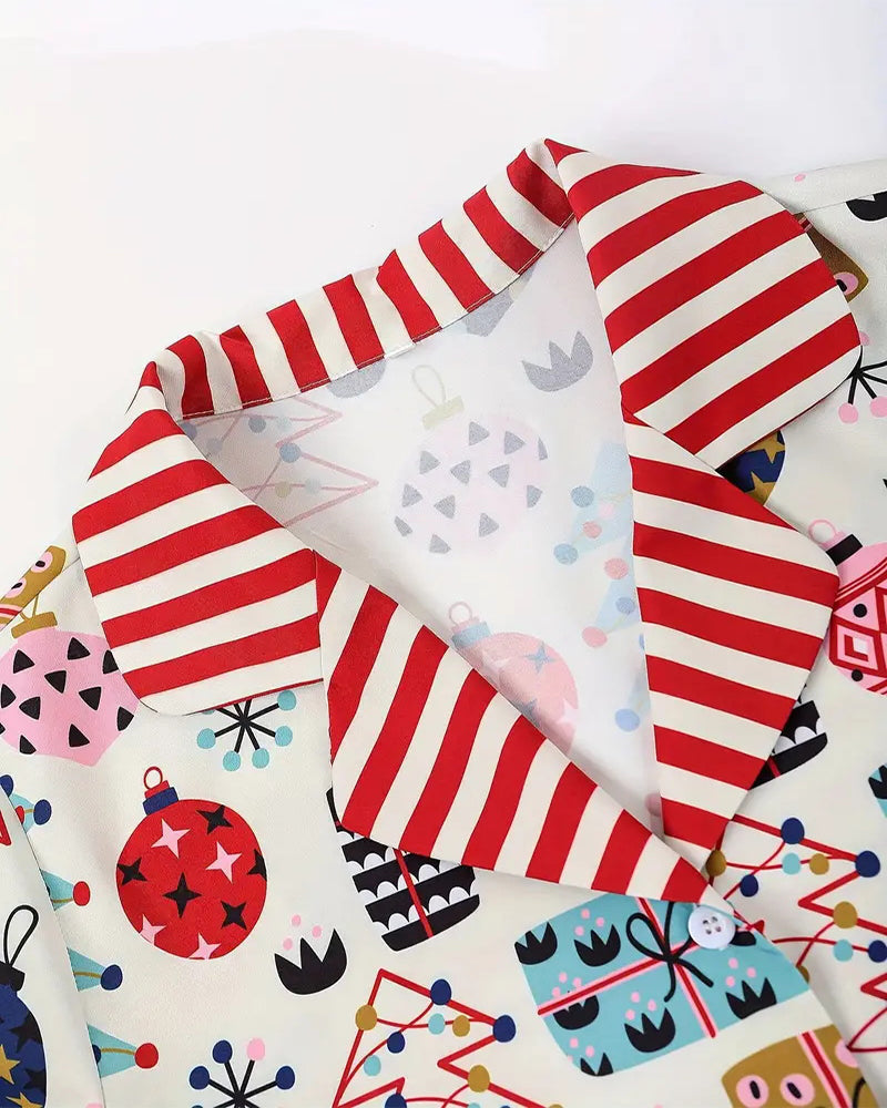 Printed casual home two-piece set