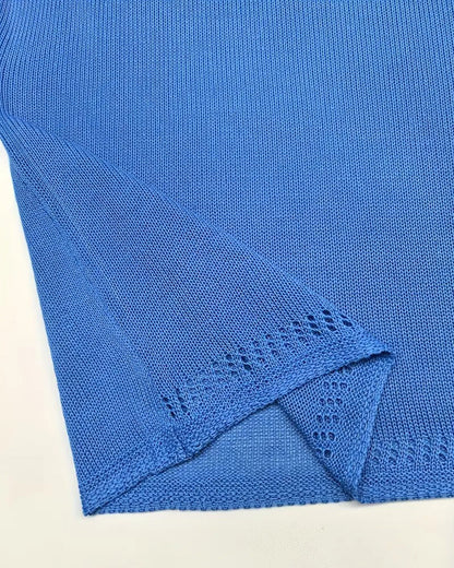 Casual Short-Sleeved Solid Color Sweater