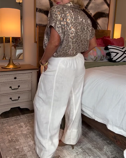 Casual Leopard Print Blouse