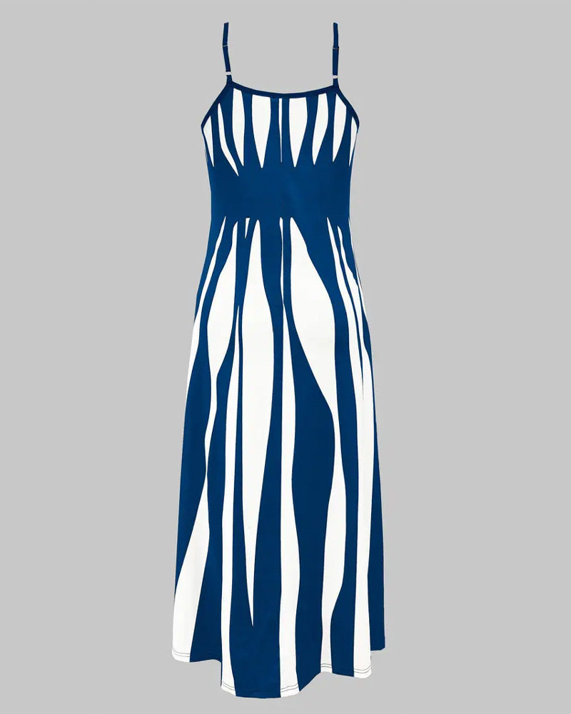 Temperamental And Fashionable V-Neck Suspender Dress