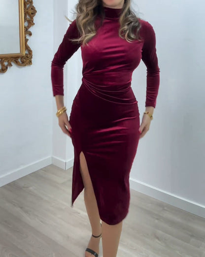 Abstract pattern print casual dress