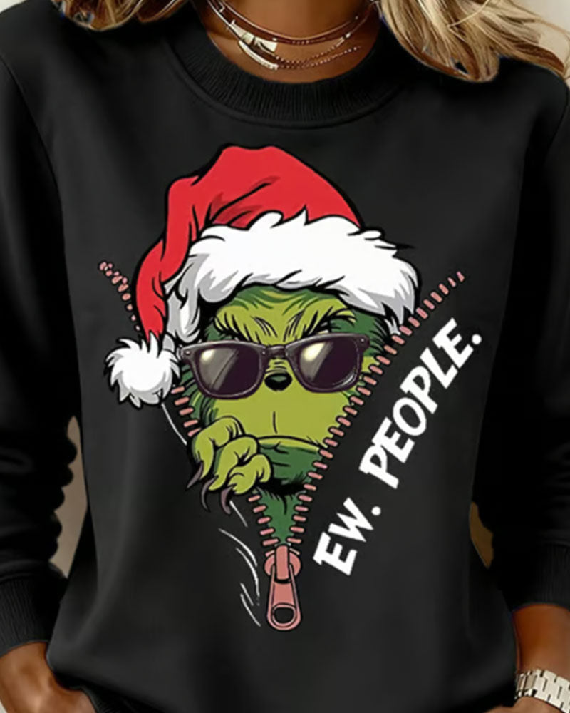 Christmas Printed Casual Sweatshirt
