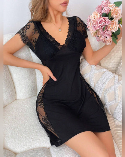 Sexy Casual Lace Design Sleep Dress