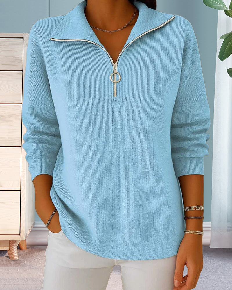 Half-zip Fashion Pullover Jumper