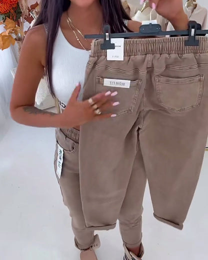 Elastic Stretch Skinny Pants