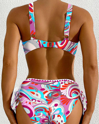 Sexy Bra Two-Piece Print Bikini