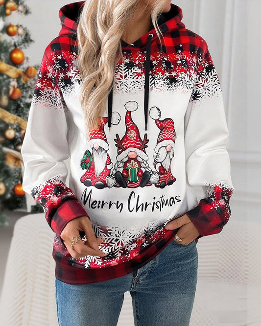 Santa Claus Print Hoodie