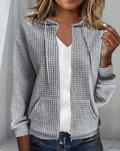 Plain pocket casual jacket