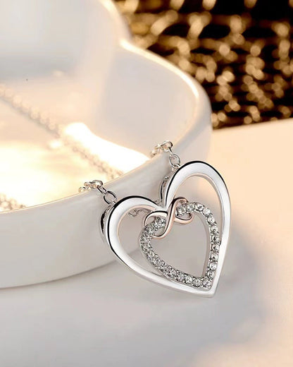 Fashion two-color love necklace