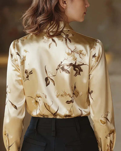 Retro Style Floral Print Shirt