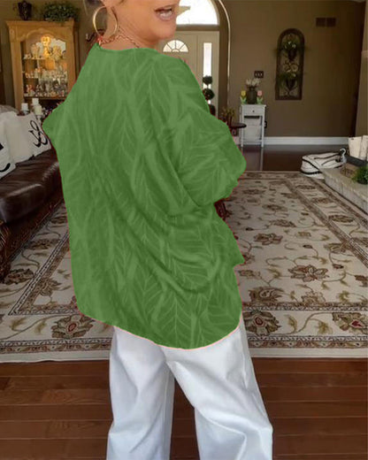 Round Neck Loose Print Blouse