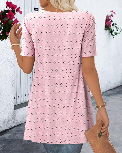 Fake Two-piece Printed Blouse