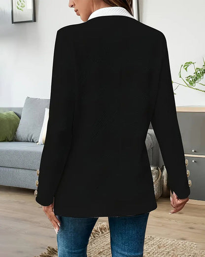 Fashionable Contrasting Color Coat