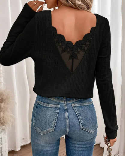 Lace Panelled Halter Top