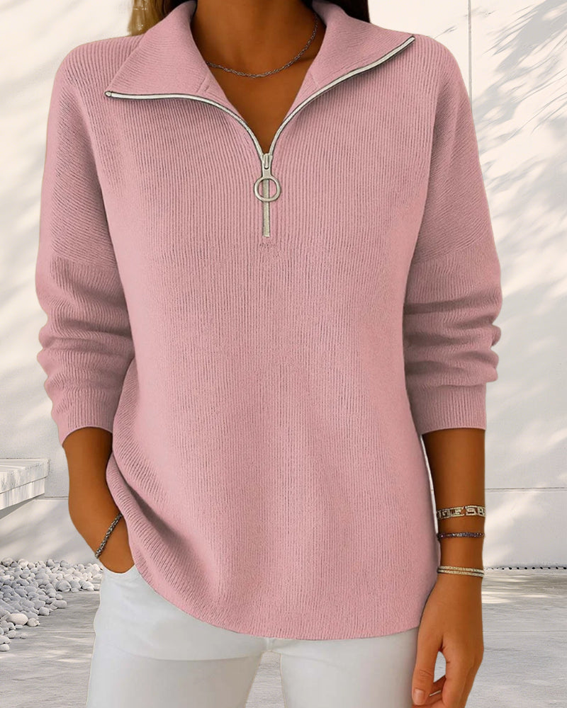 Half-zip Fashion Pullover Jumper
