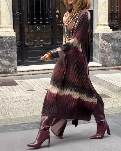 Fashionable Gradient Accordion Pleated Dress