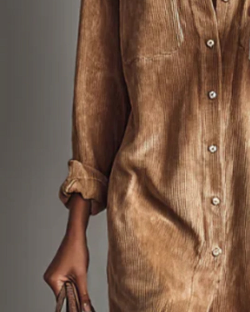 Fashionable And Elegant Lapel Dress