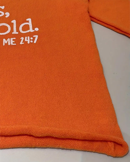 V-Neck Letter Print Loose Casual Jumper