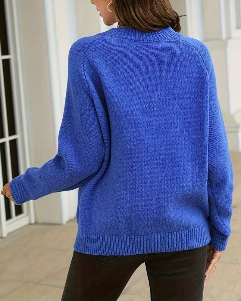Button-Down Crew Neck Jumper