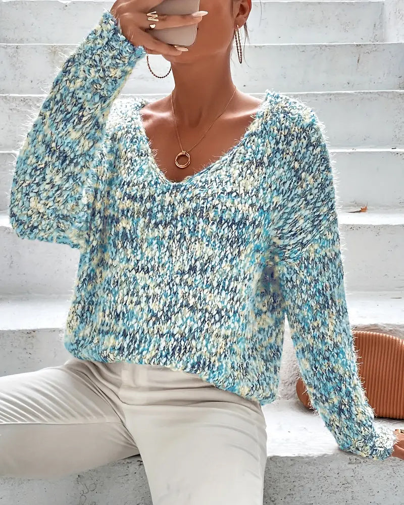 Fashionable Casual V-Neck Sweater