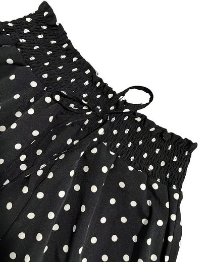 Polka Dot Print Long Pants