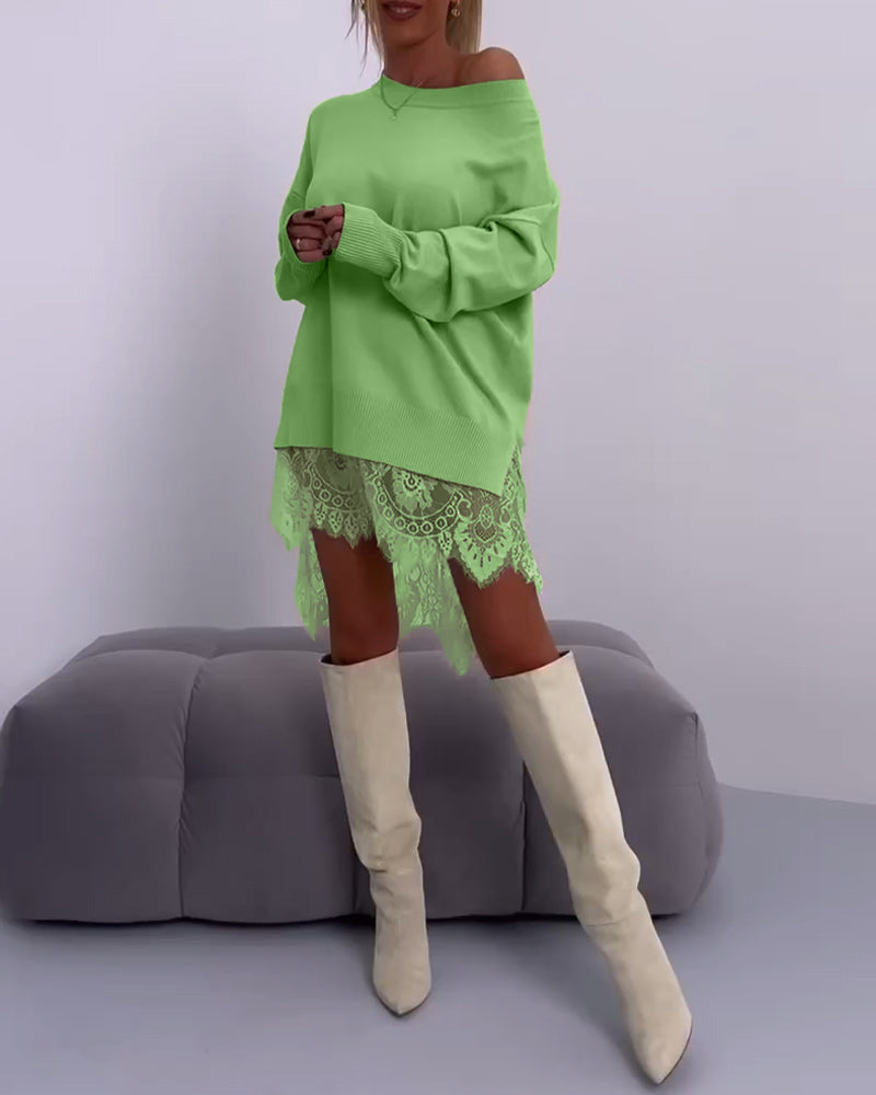 Solid color off shoulder slim pullover