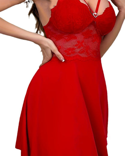 Lace Suspender Sexy Nightdress