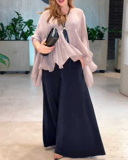 Temperament Solid Color Fashionable Blouse