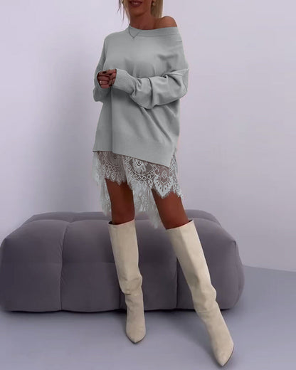 Solid color off shoulder slim pullover