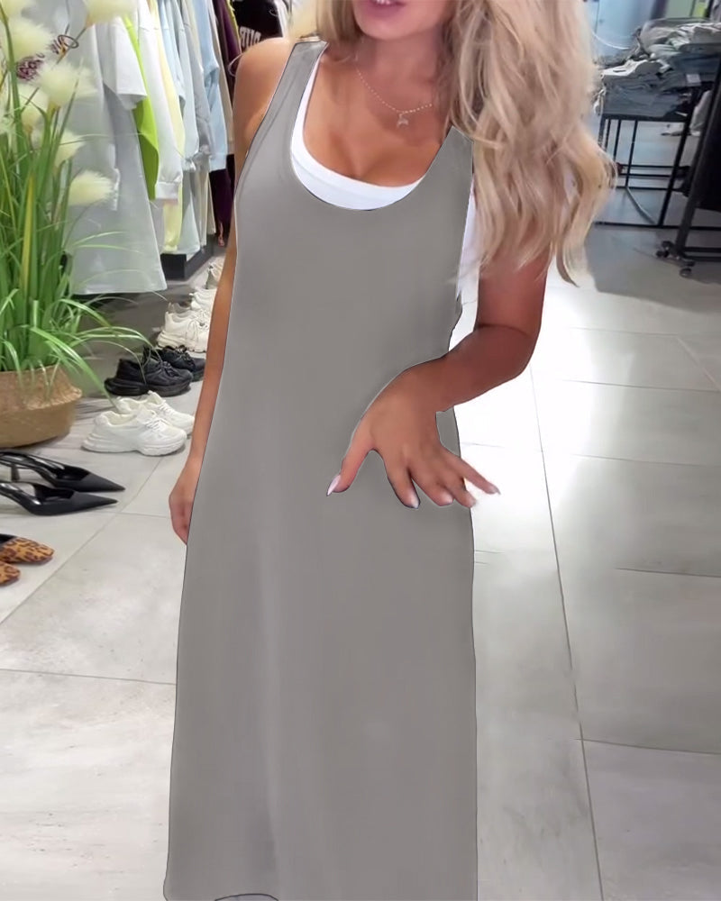 Slimming Suspender Casual Dress